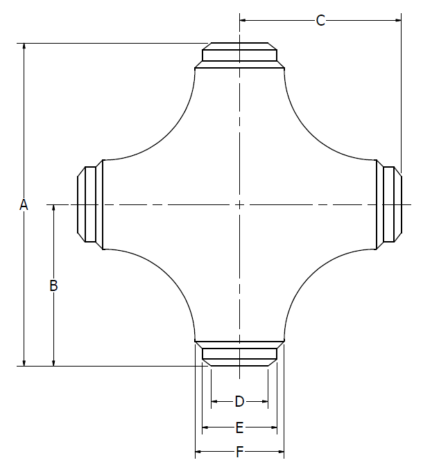 A 2d design of a AISI 4130 Long Sweep Full Flow Cross